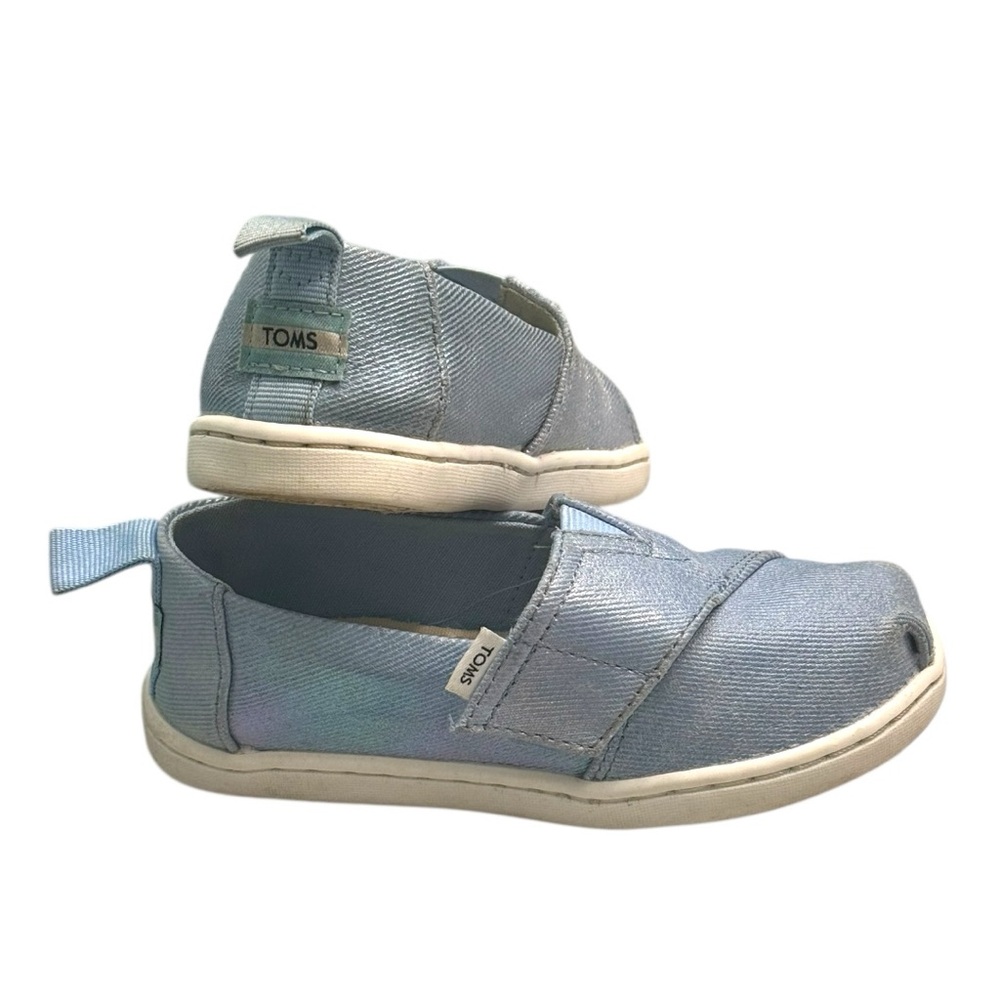 TOMS Kids Blue Slip-On Shoes w/memory foam